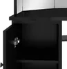 vidaXL Eck-Schminktisch mit LED Schwarz 111x54x141,5 cm Produktbild-Vorschau 9
