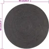 vidaXL Koberec ručně vyráběný z juty kulatý 90 cm tmavě Náhled obrázku produktu 5