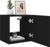 vidaXL TV-Wandschränke mit LED-Leuchten 2 Stk. Schwarz Produktbild-Vorschau 6