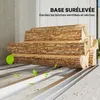 Outsunny Abri-bûches couvert en acier galvanisé, 2 m³, Voir les images du produit 4