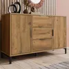 Komoda Sweiko z 2 drzwiczkami i 3 szufladami, 120 x 40 x 76 Podgląd zdjęcia produktu 1