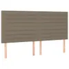 vidaXL Boxspringbett mit Matratze Taupe 200x200 cm Stoff Produktbild-Vorschau 5