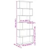 A diagram showing the dimensions of a bookshelf. Anteprima dell’immagine prodotto