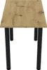 A simple product shot of a table with a wooden top and black legs, isolated on a white background. Náhled obrázku produktu