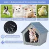 COSTWAY 59,5x57x58 cm Hundehütte Outdoor, winterfestes Produktbild-Vorschau 4