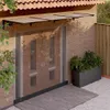 vidaXL Strieška na dvere čierna 358,5x90 cm Polykarbonát Náhľad obrázku produktu 2