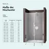 doporro Duschtür Nischentür dusche Duschabtrennung Produktbild-Vorschau 2