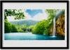 Bild 100x70 MDF-Rahmen Wandkunst Wasserfall See Natur Produktbild-Vorschau 1
