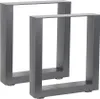 Tischuntergestell 40x43 cm Möbelfüße Grau Tischbeine Produktbild-Vorschau 1
