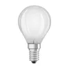 A single frosted light bulb with a silver screw base is shown against a white background. Produktbild-Vorschau