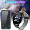 A smartwatch and a smartphone displaying sleep monitoring data, with a woman sleeping in the background. Produktbild-Vorschau