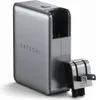 A Satechi USB-C 4-port GaN travel charger with a UK plug adapter attached. Náhled obrázku produktu