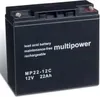 Multipower MP22-12C / 12V 22Ah Blei Akku Zyklentyp Produktbild-Vorschau 1