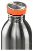 Close-up of the top of a stainless steel water bottle. Produktbild-Vorschau
