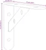 vidaXL Policové podpěry 4 ks 15x2,5x11,5 cm černá nerezová Náhled obrázku produktu 8
