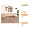 vidaXL 7-tlg. Garten-Lounge-Set Massivholz Kiefer -  Produktbild-Vorschau 1