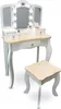 Mamabrum Coiffeuse XXL Pour Enfants En Bois Avec Tabouret - Voir les images du produit 3