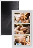 A white multi-photo frame with three pictures of families. Náhled obrázku produktu