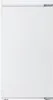 A plain white refrigerator door with hinges visible at the top. Produktbild-Vorschau
