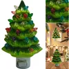 A collage of images showing a ceramic Christmas tree night light. Náhľad obrázku produktu