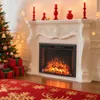 A festive Christmas scene with a fireplace, Christmas tree, and gifts. Podgląd zdjęcia produktu