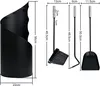 ACXIN 4tlg Schwarz Kaminbesteck Modern Kamingarnitur Produktbild-Vorschau 2