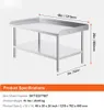Arbeitstisch Küchentisch Zubereitungstisch 762x1219x660mm - Produktbild-Vorschau 7