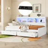 Daybett,Tagesbett(Weiss)Schlafsofa,Nachtkästchen,Bett mit 2 Produktbild-Vorschau 9
