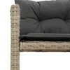 Gartensofa in L-Form mit Tisch und Kissen Hellgrau Poly Produktbild-Vorschau 7