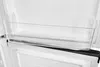 Close-up of a clear plastic refrigerator shelf mounted inside a white refrigerator. Produktbild-Vorschau