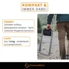 Campinghocker faltbar 2er Set mit Tischplatte schwarz Produktbild-Vorschau 7