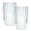Intirilife 2x Doppelwandiges Thermo Glas - Striped Style - Produktbild-Vorschau 1