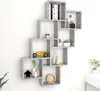 vidaXL Würfelregal Betongrau 90x15x119 cm Holzwerkstoff Produktbild-Vorschau 2