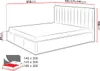 Čalouněná manželská postel 140x200 SELHOM - béžová Náhled obrázku produktu 6