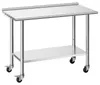 Tavolo in acciaio inossidabile VEVOR Gastro 1220 x 610 x Anteprima dell’immagine prodotto 1