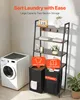 SucceBuy kosz na pranie z 4 poziomami (tkanina 600D Podgląd zdjęcia produktu 3