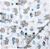 Musselin Mullwindeln – Wickeldecke 120 x 120 cm - Blue Produktbild-Vorschau 2
