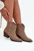 Slip-on Damen Cowboy-Stiefeletten Aus Natürlichem Wildleder Produktbild-Vorschau 7