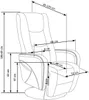 A diagram showing the dimensions of a chair. Produktbild-Vorschau