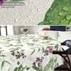 Tischdecke wasserabweisend abwaschbar Grün Rund 100cm Produktbild-Vorschau 4