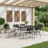 vidaXL Ausziehbarer Mesh Esstisch Anthrazit 212 x 90 x 76 Produktbild-Vorschau 2