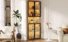 Glasvitrine - 62x32x160 cm Eiche - integrierte LED & Produktbild-Vorschau 17