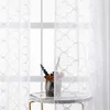 2 Stück Vorhänge Weiß Bestickt Rankenmuster Voile Vorhang Produktbild-Vorschau 6