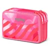 A pink pencil case with a colorful wavy pattern and circles. Anteprima dell’immagine prodotto