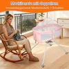 Babywiege,Reisebett für Babys mit Matratze, Moskitonetz, Produktbild-Vorschau 4