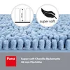 Chenille-Badmat 45x45cm, Lichtblauw, wasbar, antislip Produktbild-Vorschau 4