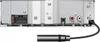 The back panel of a JVC Digital Media Receiver KD-X282DBT is shown, with various ports and a connected cable. Produktbild-Vorschau