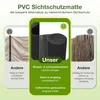 Ikodm 160x400cm PVC Sichtschutzmatte Bambus Sichtschutz Produktbild-Vorschau 6