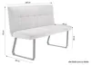 byLIVING Sitzbank Talea, 140 cm, dunkelgrau, Gestell Metall Produktbild-Vorschau 7