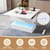 Merax Couchtisch mit LED-Licht und Steckdose, USB & Produktbild-Vorschau 6